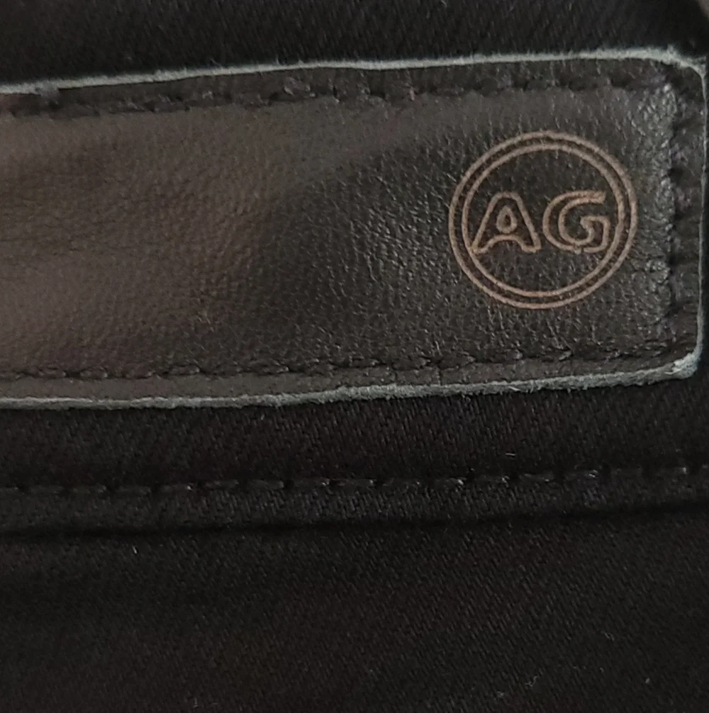 AG High Rise Skinny Ankle Black Pants Size 28R